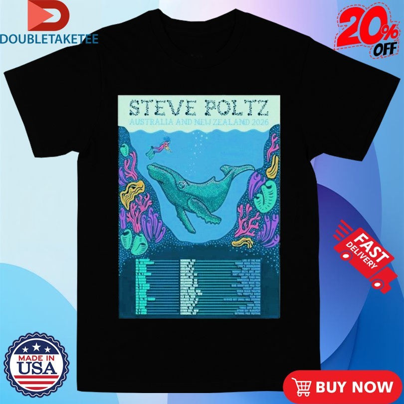 Official Steve Poltz Australia And New Zealand 2026 Tour Dates Shirts