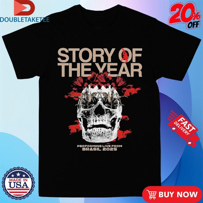 Official Story Of The Year Performing Live From Brazil 2025 Skull Shirts