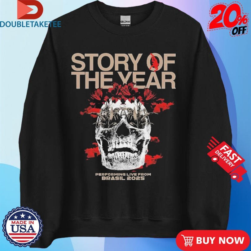 Official Story Of The Year Performing Live From Brazil 2025 Skull Shirts