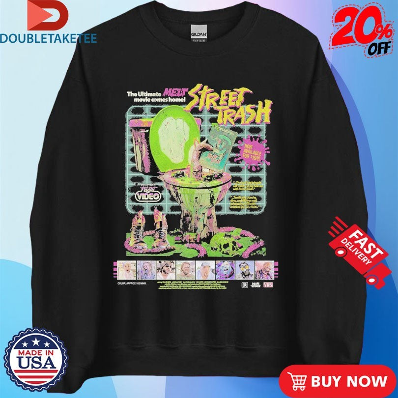 Official Street Trash On Videocassette The Ultimate Melt Movie Comes Home Toilet Shirts