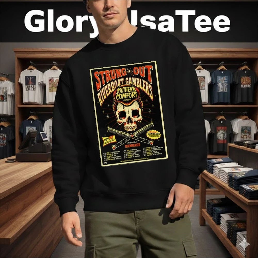 Official Strung Out 2026 Riverboat Gamblers Tour Poster Shirt