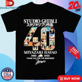 Official Studio Ghibli Hayao Miyazaki 40 Years Signature Thank You For The Memories 1985-2025 Shirts
