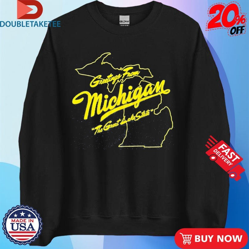Official Sufjan Stevens Greetings From Michigan The Great Lake State Map Shirts