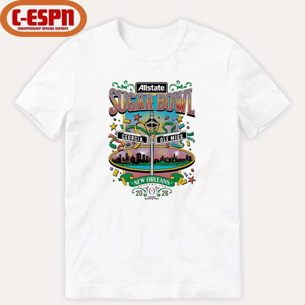 Official Sugar Bowl Bourbon Street Georgia Vs Ole Miss Shirt