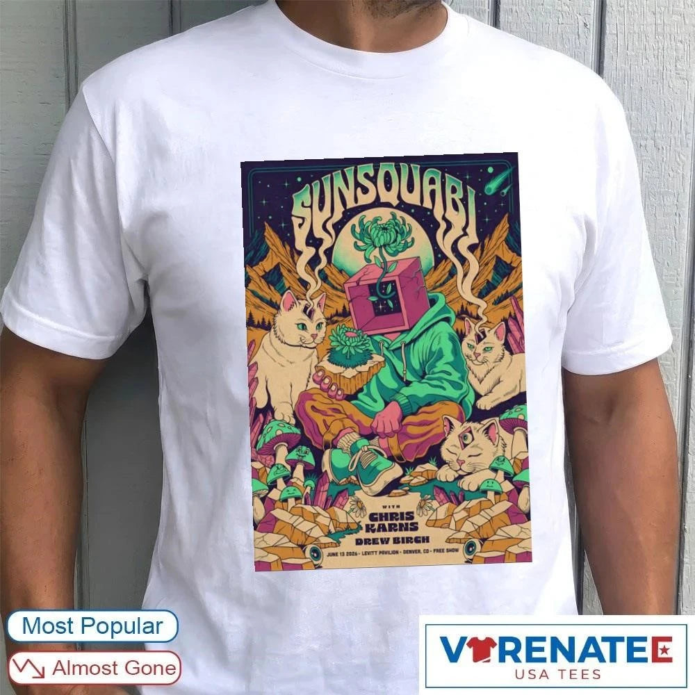 Official Sunsquabi Levitt Pavilion Denver CO On June 13 2026 Poster T-Shirt