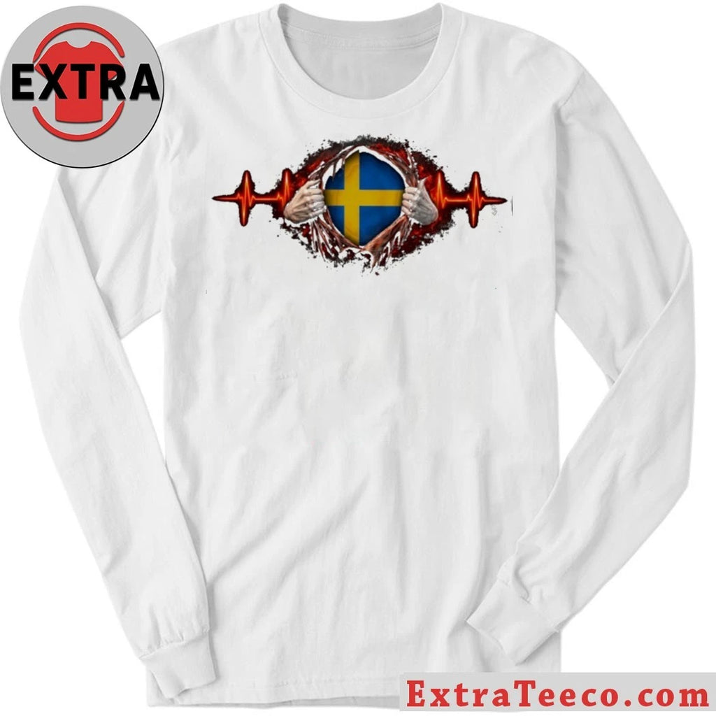 Official Swedish Heartbeat Flag T-Shirt