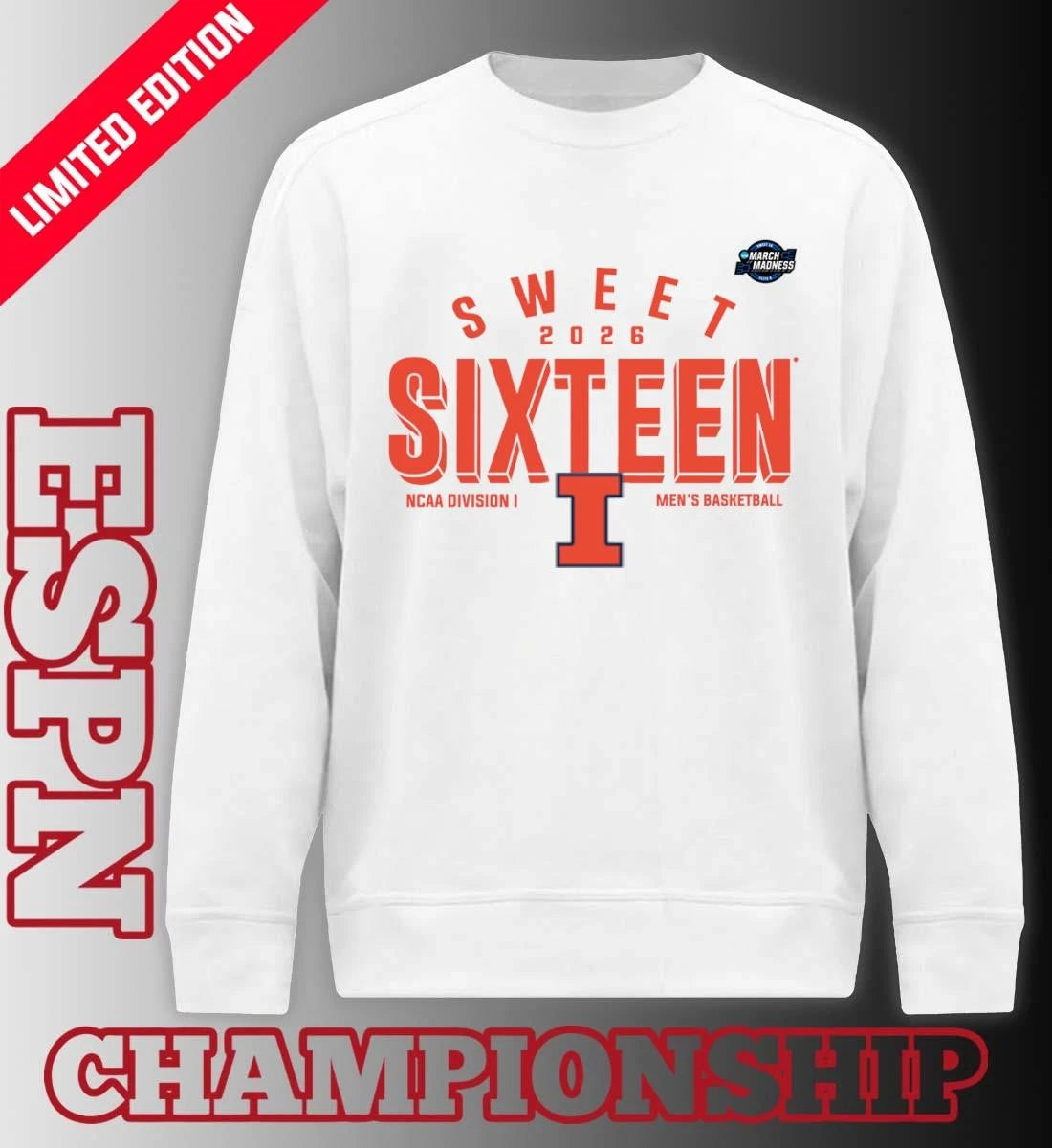 Official Sweet 16 Illinois Fighting Illini 2026 NCAA Men’s Basketball T-Shirt