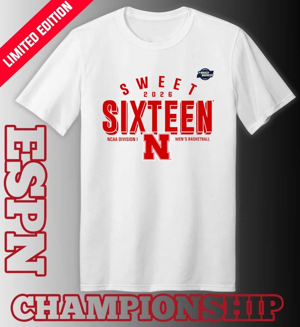 Official Sweet 16 Nebraska Cornhuskers 2026 NCAA Men’s Basketball T-Shirt