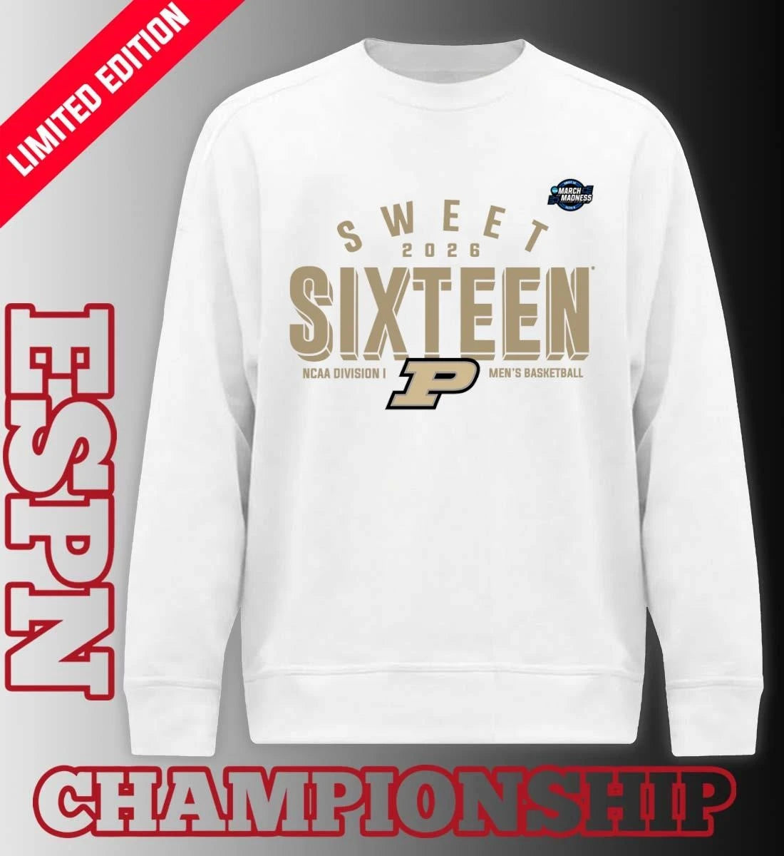 Official Sweet 16 Purdue Boilermakers 2026 NCAA Men’s Basketball T-Shirt