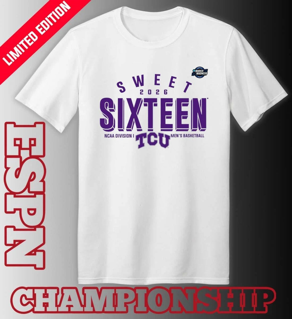 Official Sweet 16 TCU Horned Frogs 2026 NCAA Men’s Basketball T-Shirt