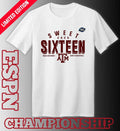 Official Sweet 16 Texas A&amp;M Aggies 2026 NCAA Men’s Basketball T-Shirt