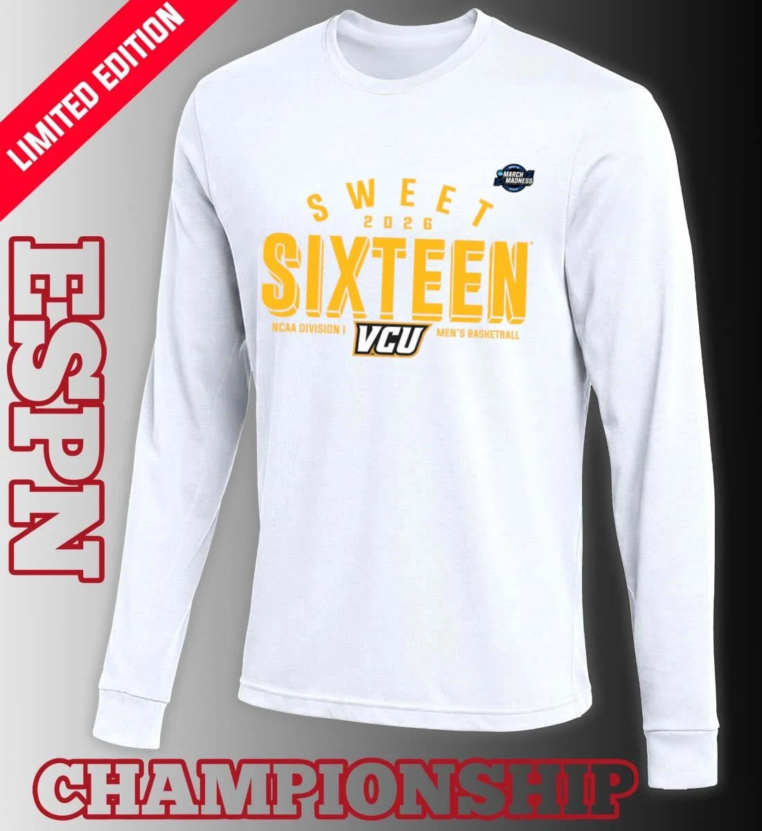 Official Sweet 16 VCU Rams 2026 NCAA Men’s Basketball T-Shirt
