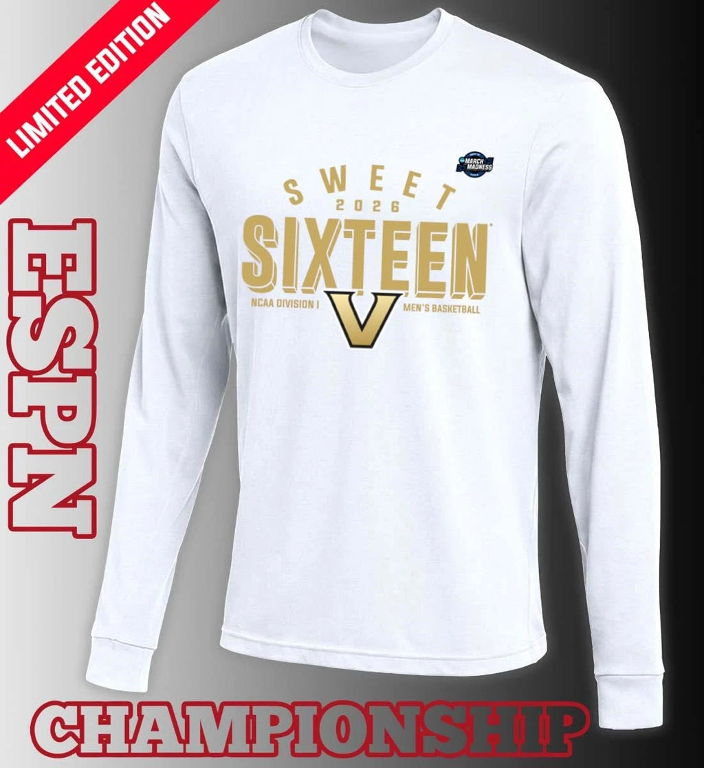 Official Sweet 16 Vanderbilt Commodores 2026 NCAA Men’s Basketball T-Shirt