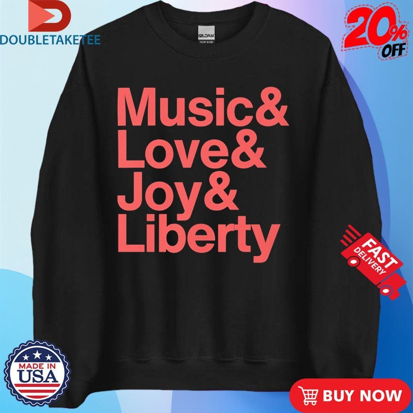 Official Sweet Relief Musicians Fund Music &amp; Love &amp; Joy &amp; Liberty Shirts