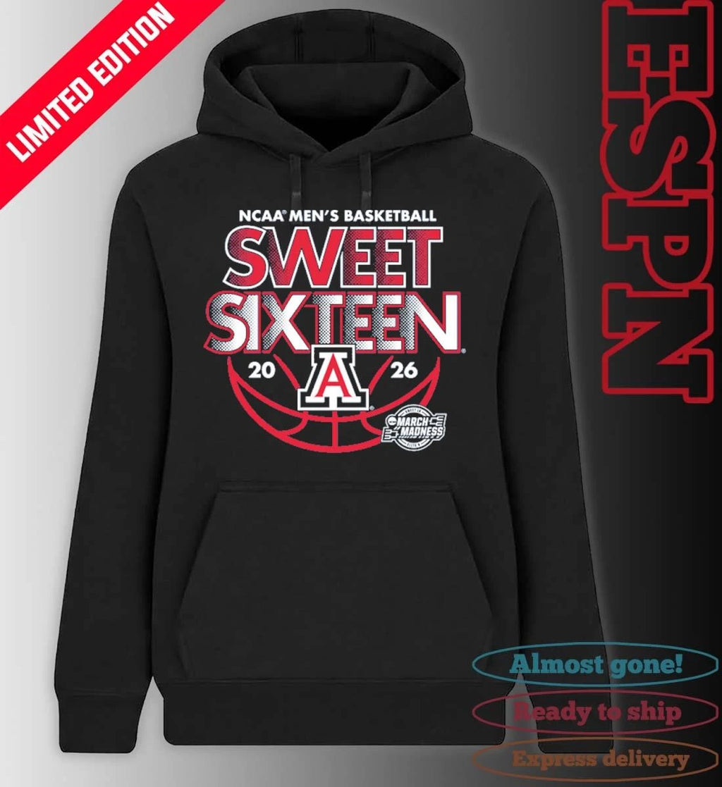 Official Sweet Sixteen 2026 Arizona Men’s Basketball Shirt