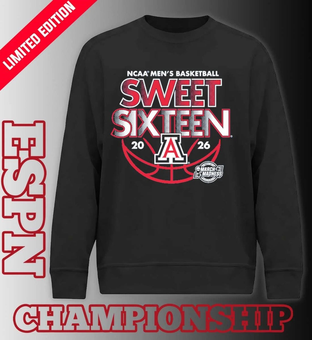 Official Sweet Sixteen 2026 Arizona Men’s Basketball Shirt