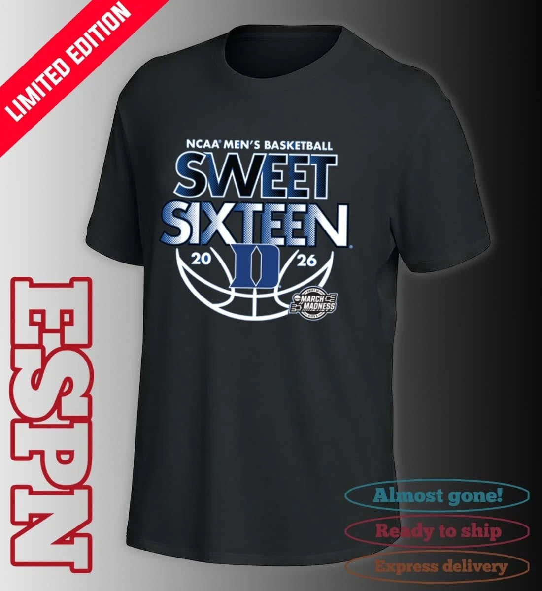 Official Sweet Sixteen 2026 Duke NCAA Men’s Basketball Shirt