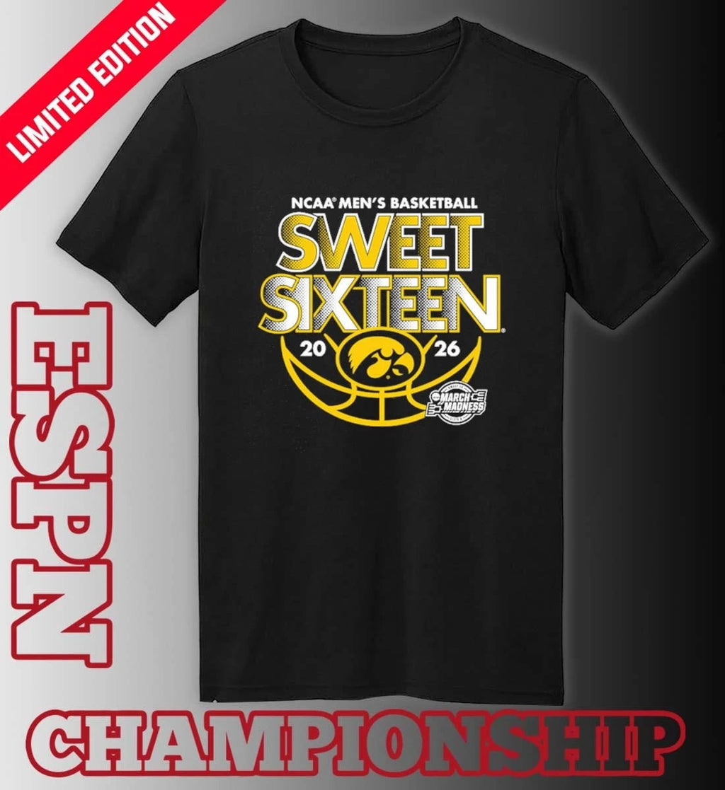 Official Sweet Sixteen 2026 Iowa Men’s Basketball Shirt