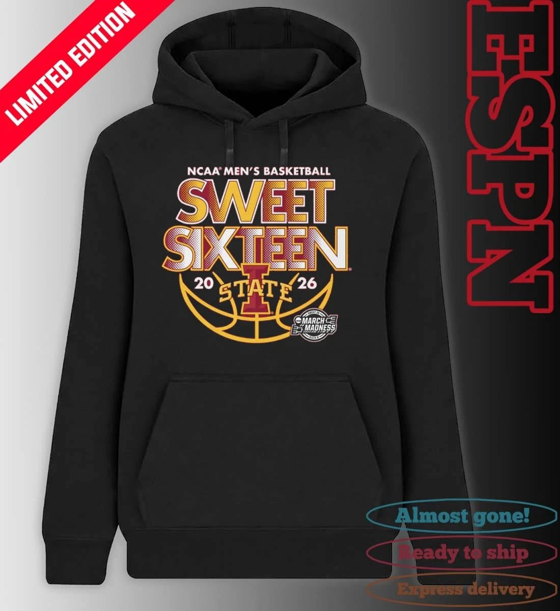 Official Sweet Sixteen 2026 Iowa State Men’s Basketball Shirt