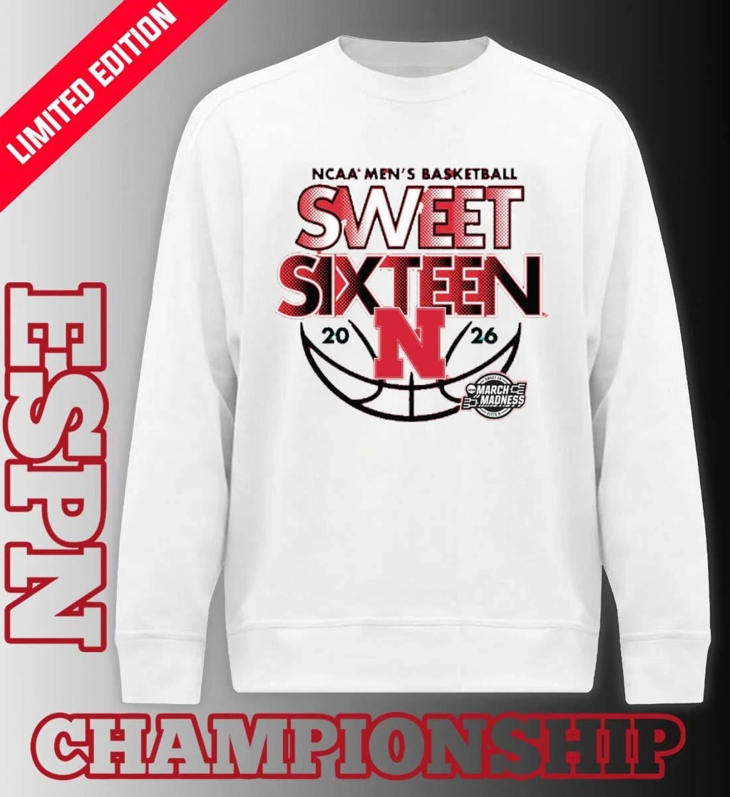 Official Sweet Sixteen 2026 Nebraska Men’s Basketball Shirt