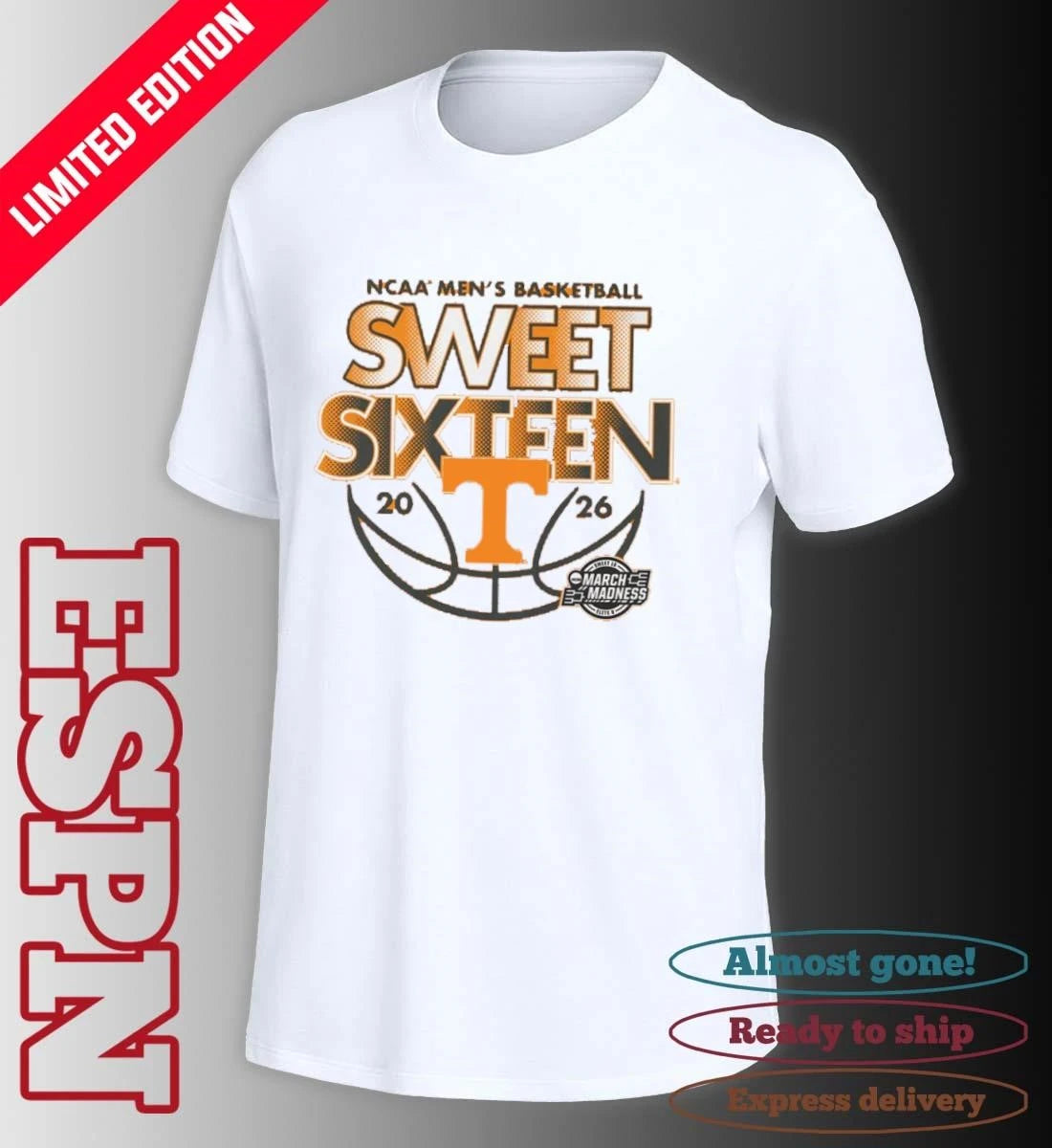 Official Sweet Sixteen 2026 Tennessee Men’s Basketball Shirt