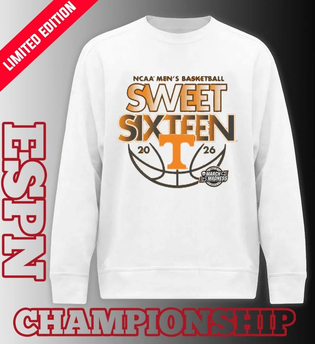 Official Sweet Sixteen 2026 Tennessee Men’s Basketball Shirt