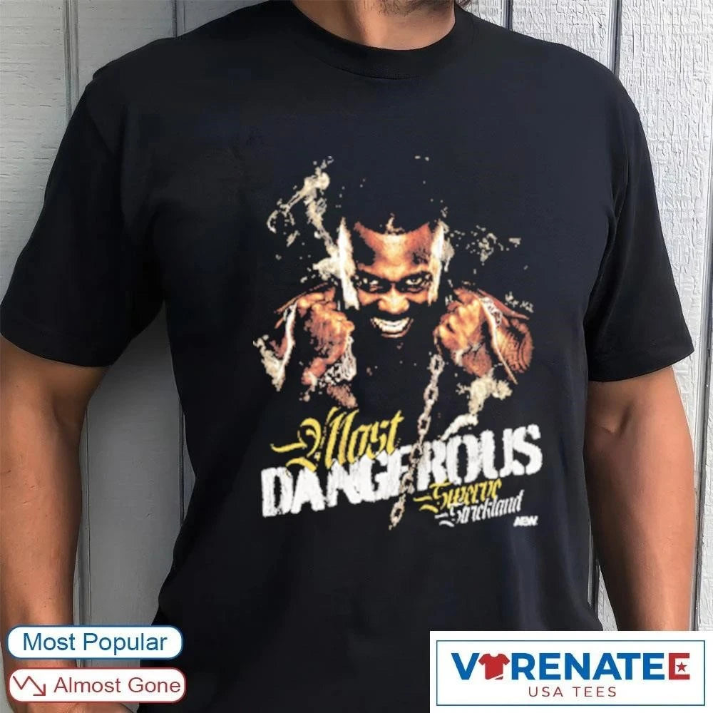 Official Swerve Strickland – Most Dangerous AEW 2026 T-Shirt