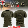 Official Sydney Roosters Anzac Day 2026 Logo Two Sided Shirt