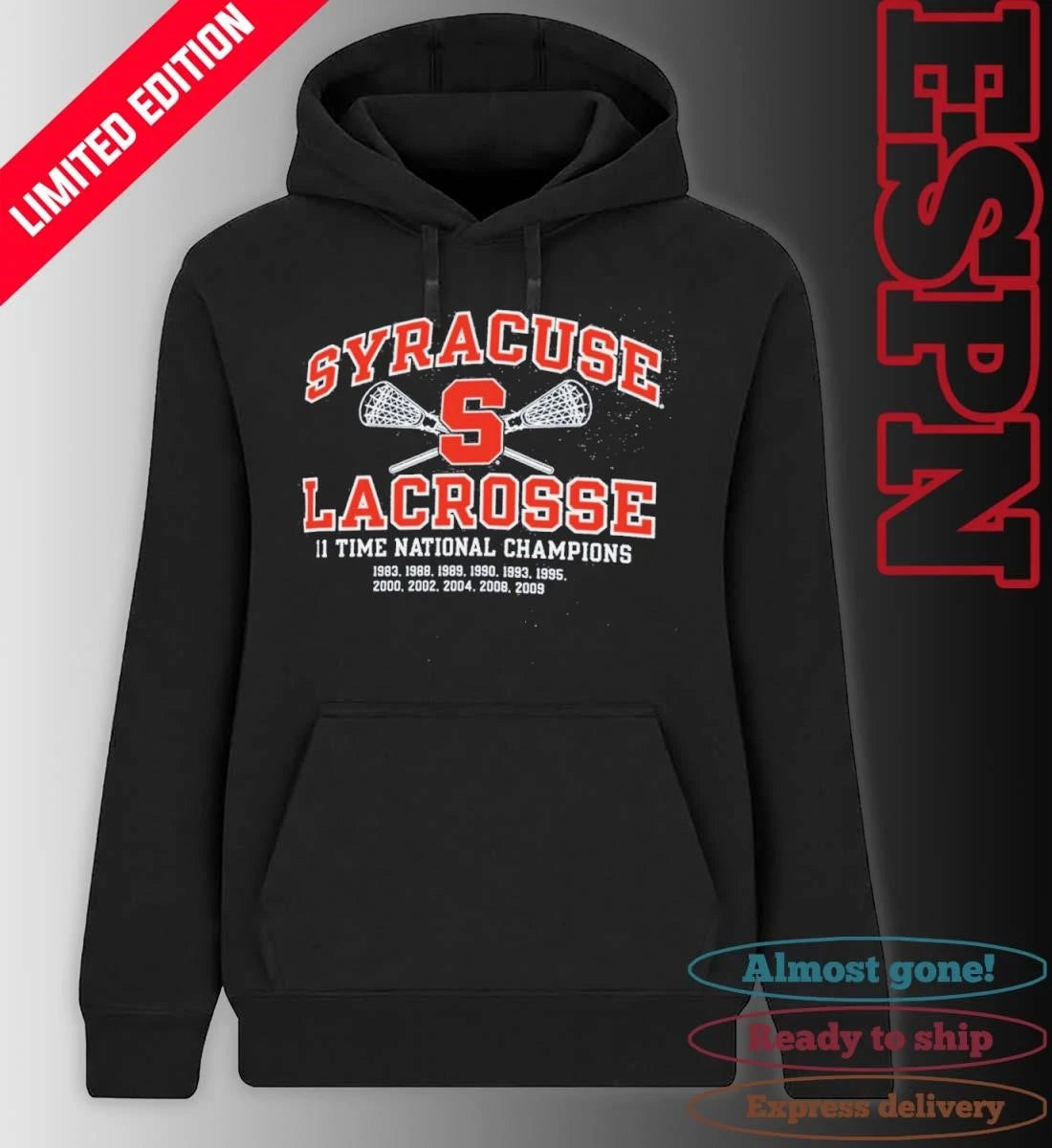 Official Syracuse Lacrosse 11 Time National Champions Shirt