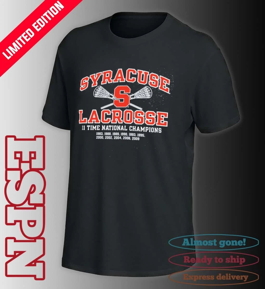 Official Syracuse Lacrosse 11 Time National Champions Shirt