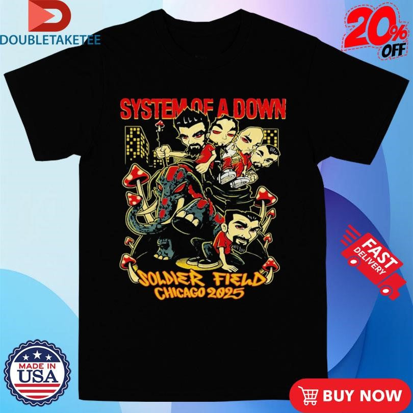 Official System Of A Down Soldier Field Chicago 2025 Elephant Shirts