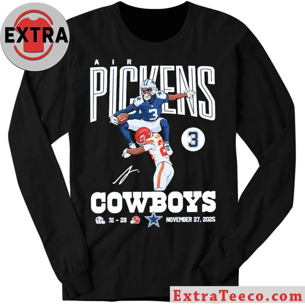 Official T-shirt commemorating a standout moment from the Dallas Cowboys football game 31-28 November 27 2025