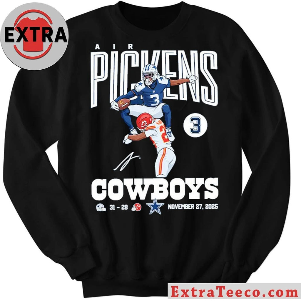 Official T-shirt commemorating a standout moment from the Dallas Cowboys football game 31-28 November 27 2025
