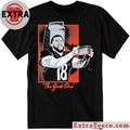 Official T-shirt featuring a caricature of a football player with a grater on his head and a The Grate One caption