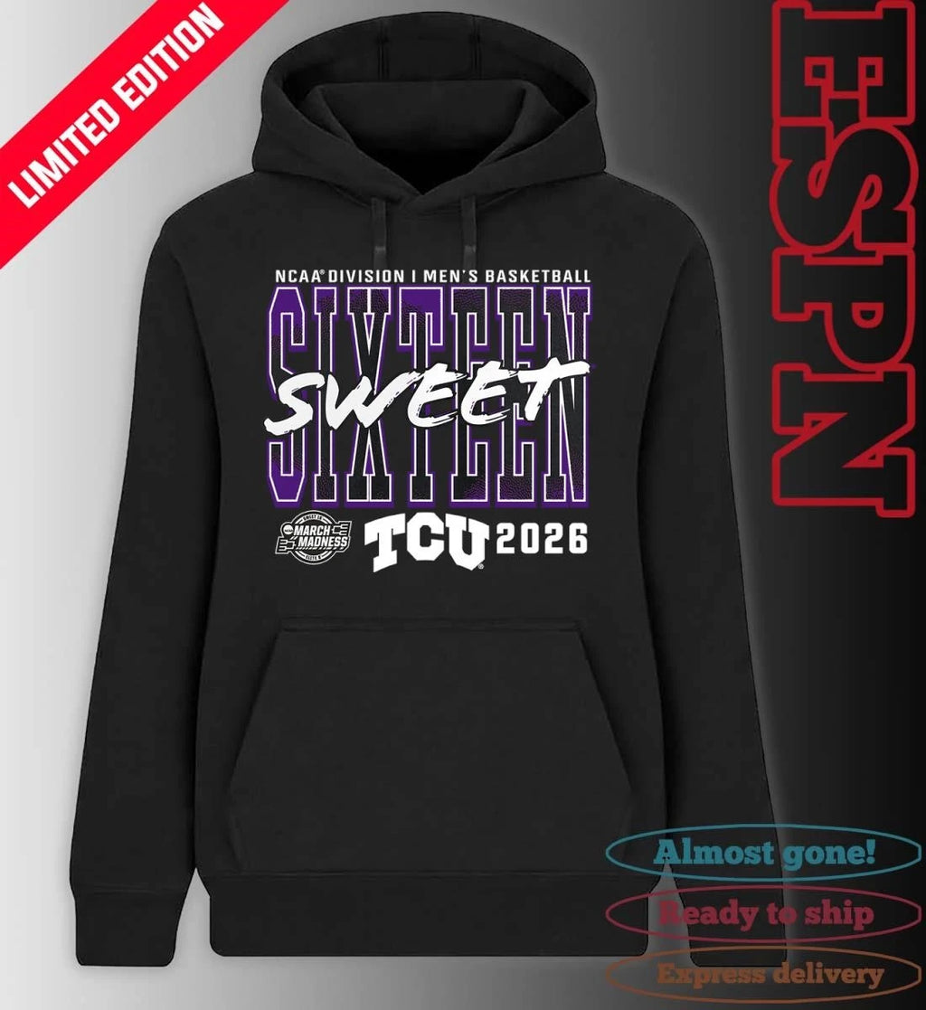 Official TCU Horned Frogs 2026 NCAA Men’s Basketball Tournament March Madness Sweet 16 T-Shirt