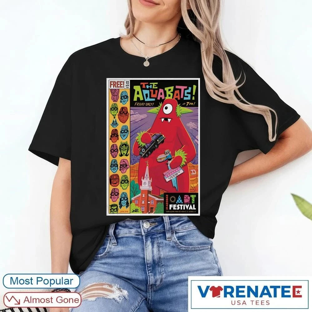 Official THE AQUABATS! April 3 2026 Town Square Park St. George UT Poster T-Shirt