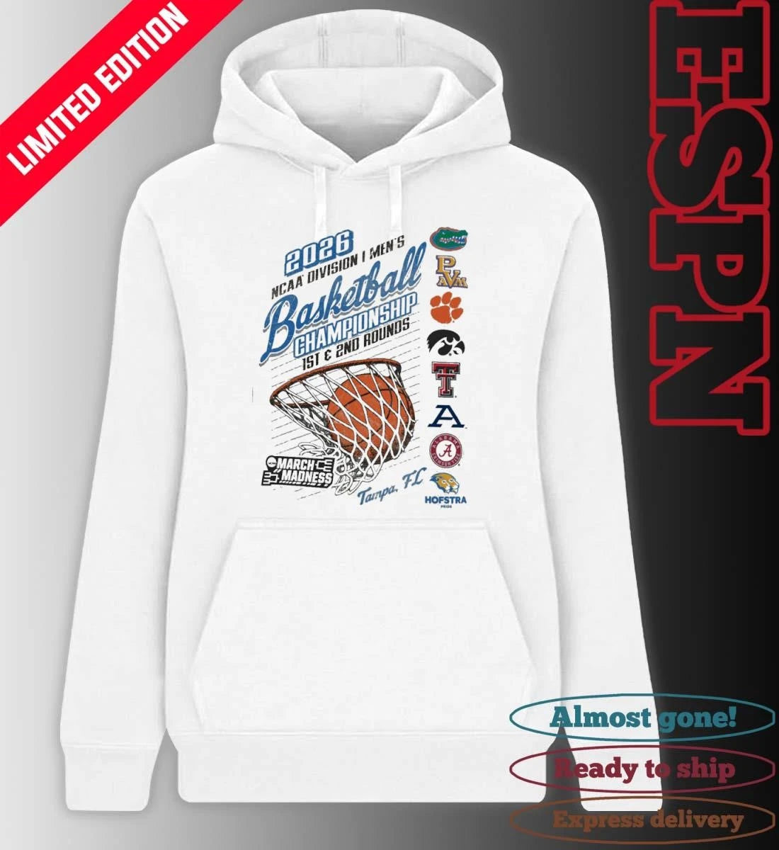 Official Tampa, FL 2026 NCAA DI Men’s Basketball Championship – 1st, 2nd Rounds Shirt