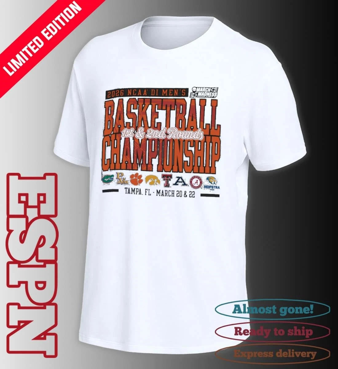 Official Tampa, FL 2026 NCAA DI Men’s Basketball Championship – March 20 &amp; 22 T-Shirt