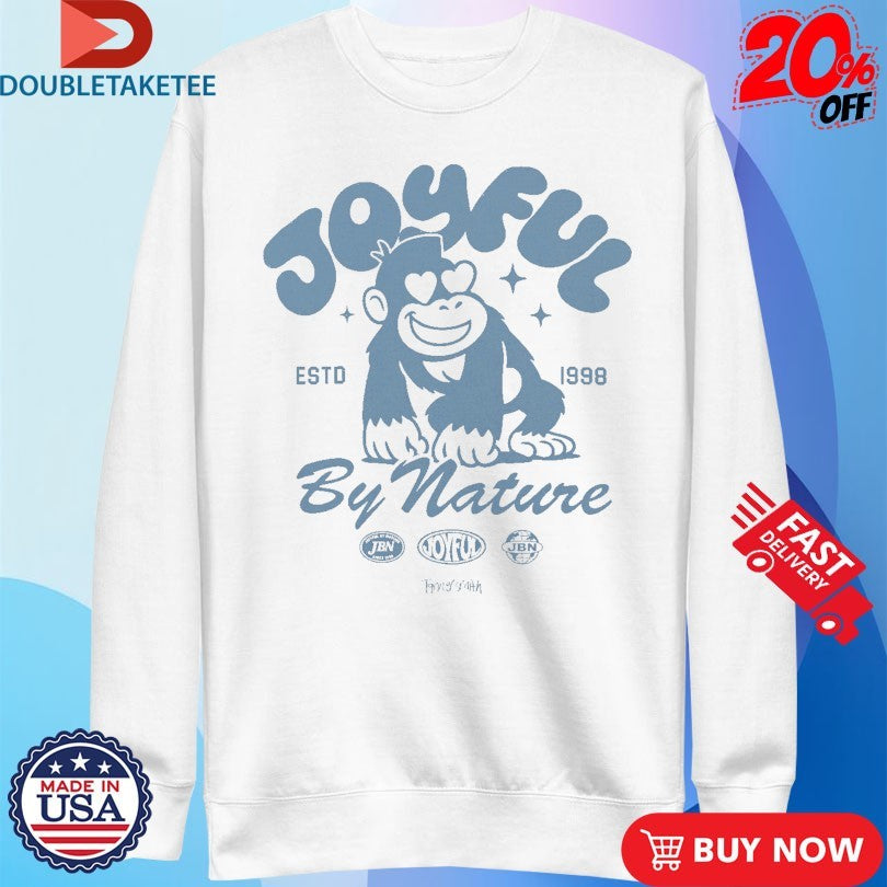 Official Tanner Smith Joyful By Nature Est 1998 Badges Monkey Shirts