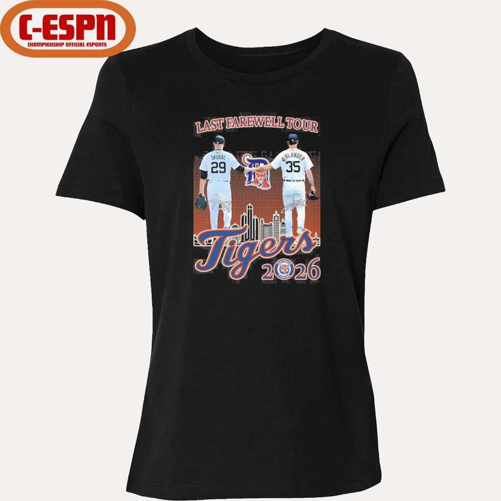 Official Tarik Skubal And Justin Verlander Last Farewell Tour 2026 Shirt