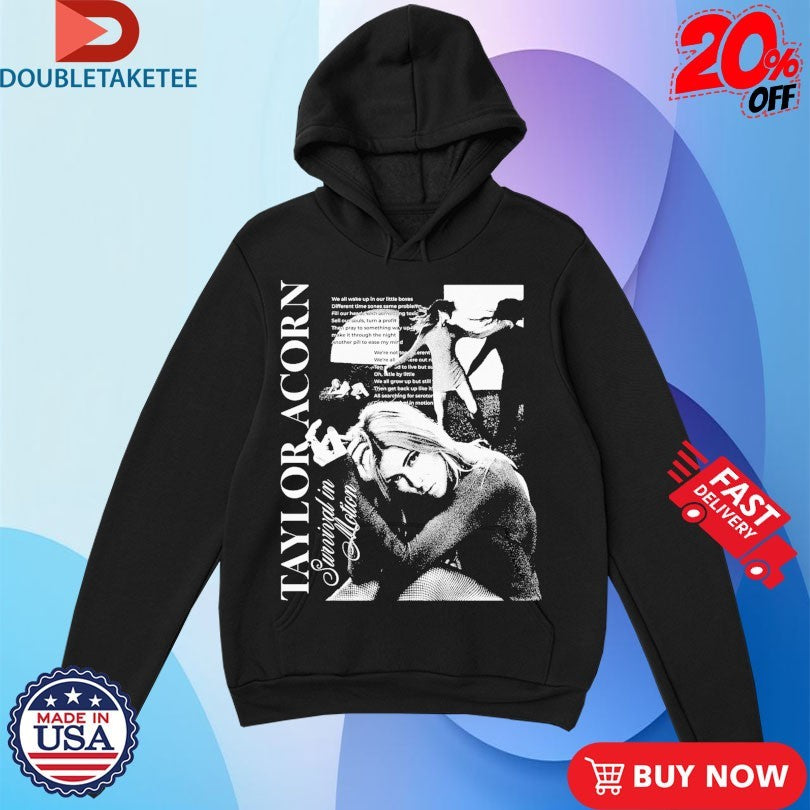 Official Taylor Acorn Survival In Motion Album Collage Shirts
