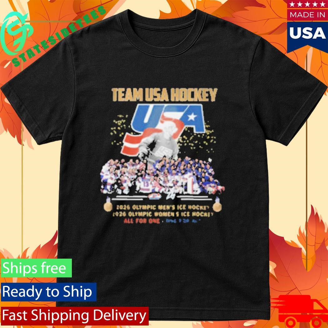 Official Team USA Hockey 2026 Olympic Men’s and Women’s Champions Commemorative Shirt