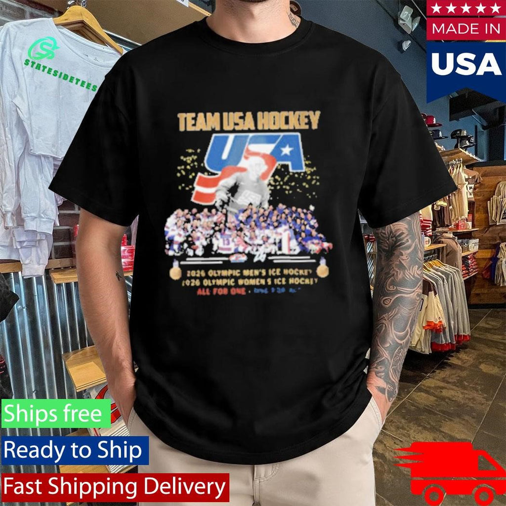 Official Team USA Hockey 2026 Olympic Men’s and Women’s Champions Commemorative Shirt