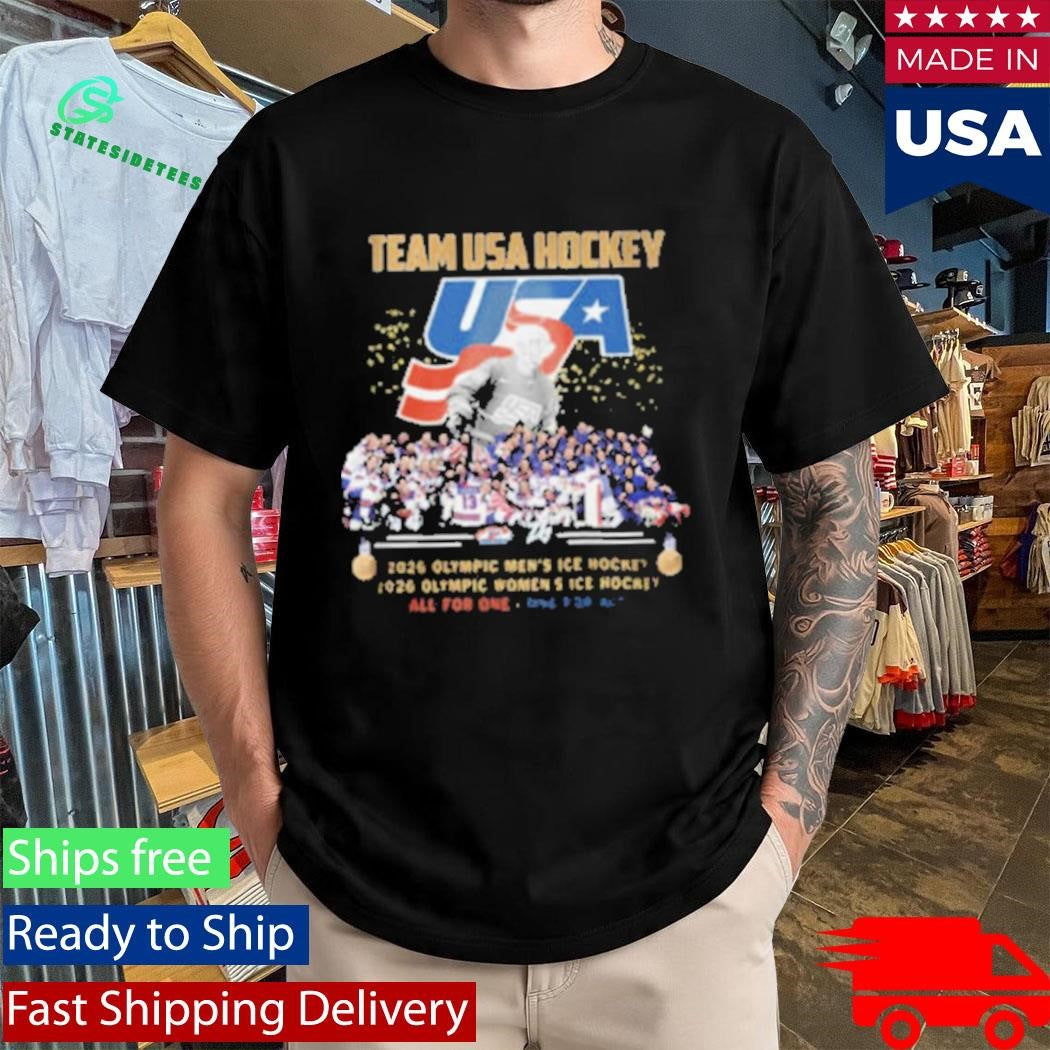 Official Team USA Hockey 2026 Olympic Men’s and Women’s Champions Commemorative Shirt