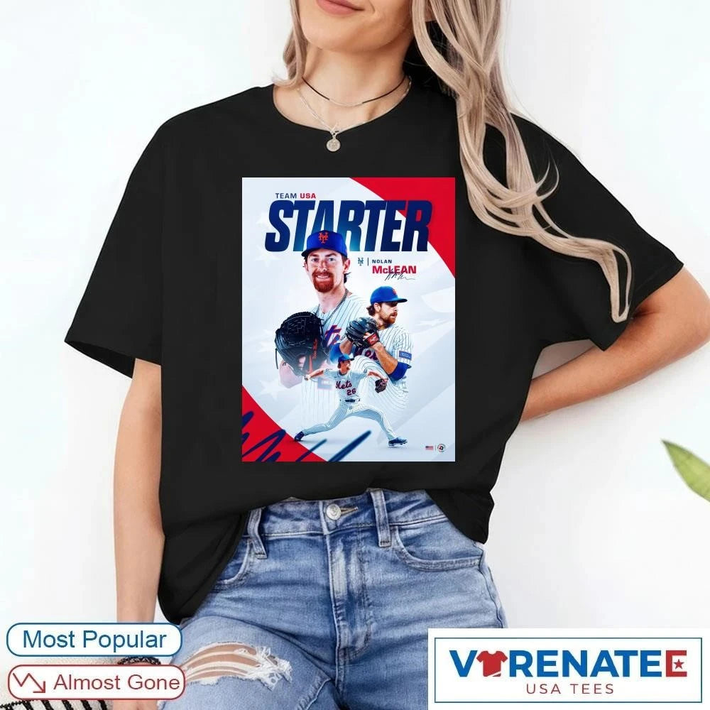 Official Team USA Starter Nolan McLean Signature Poster T-Shirt