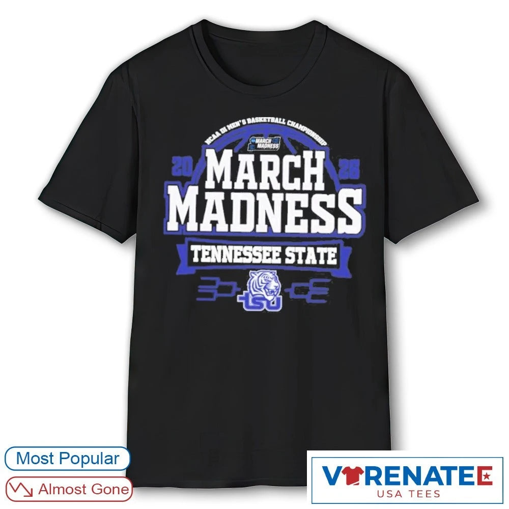 Official Tennessee State Tigers 2026 NCAA DI Men’s Basketball Championship March Madness Bound T-Shirt