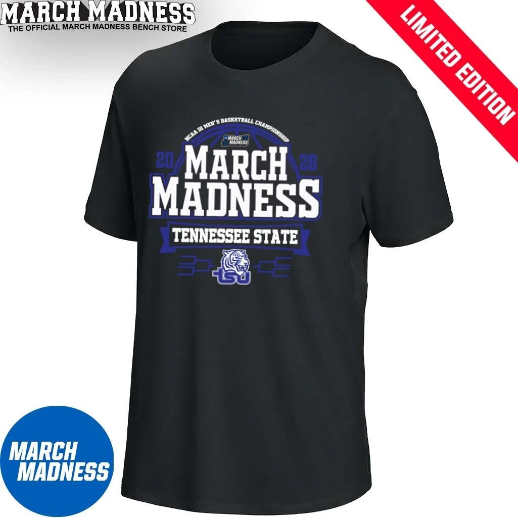 Official Tennessee State Tigers March Madness NCAA Men’s Basketball 2026 T-Shirt