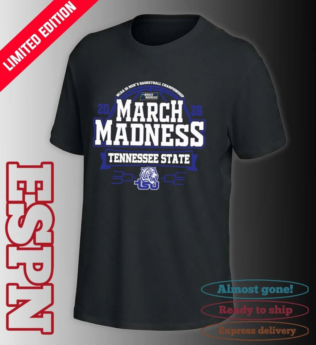 Official Tennessee State Tigers Men’s Basketball March Madness Bound T-Shirt