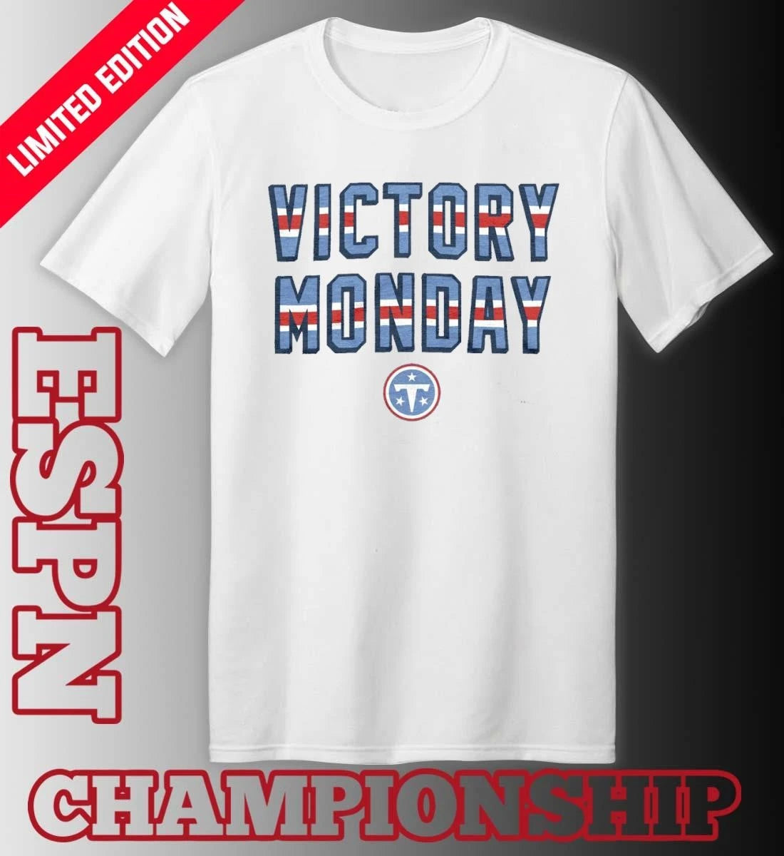Official Tennessee Titans New Logo Victory Monday Shirt