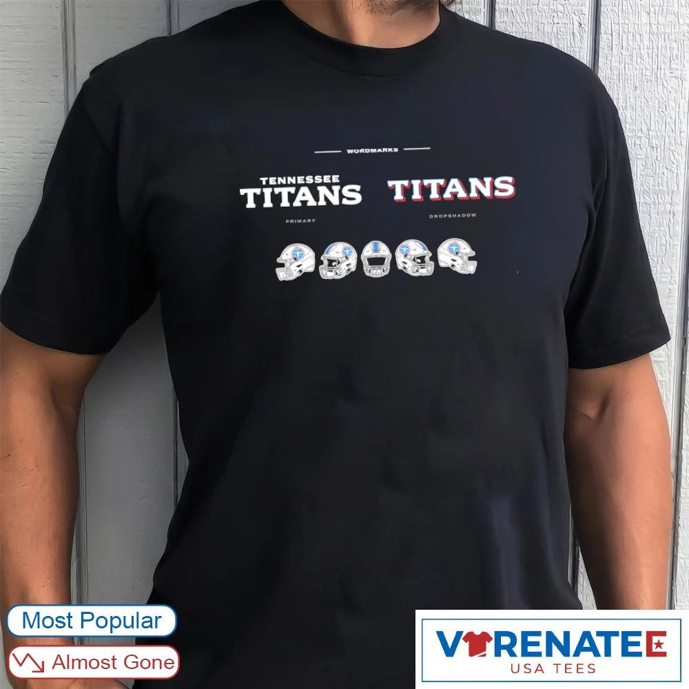 Official Tennessee Titans Primary Titans Dropshadown New T-Shirt